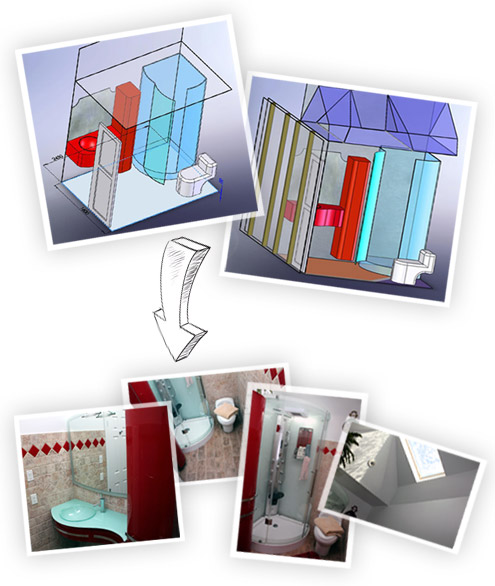 Bathroom renovation design diagram